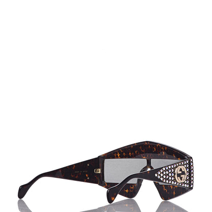 Gucci Crystal Rectangular Frame Sunglasses GG0357S Tortoiseshell 4 of 6