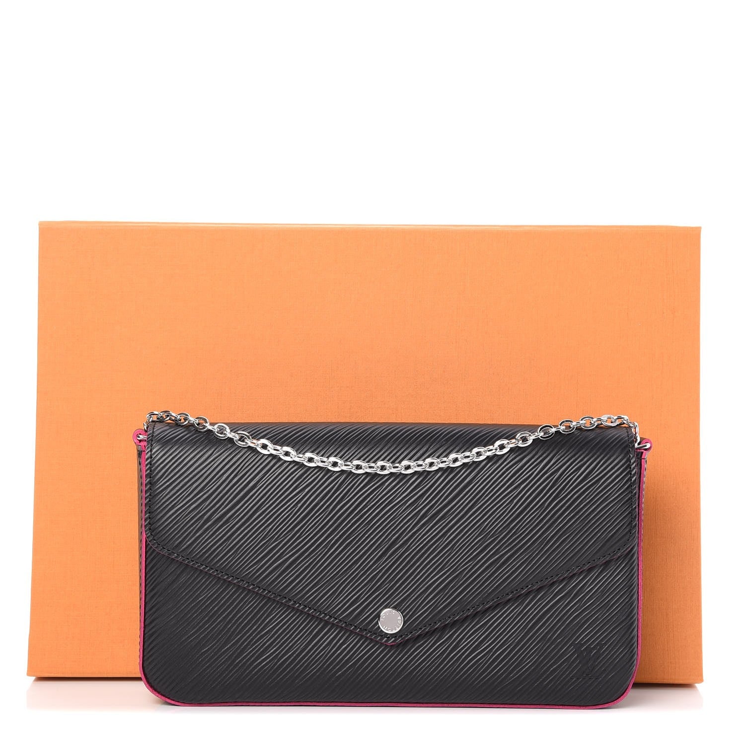 Louis Vuitton Epi Pochette Felicie Black Hot Pink 9 of 9
