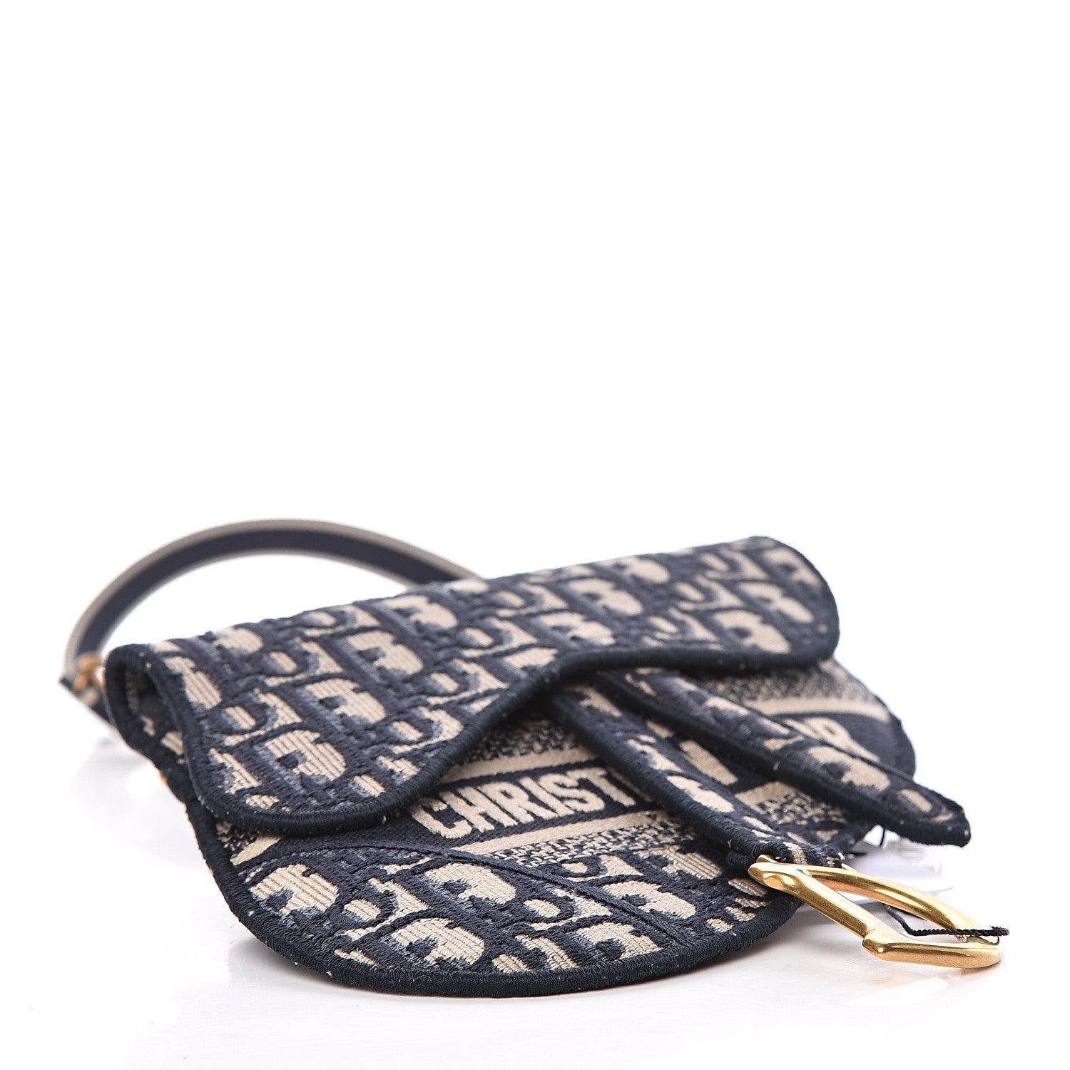 Christian Dior Oblique Saddle Pouch Blue 4 of 11