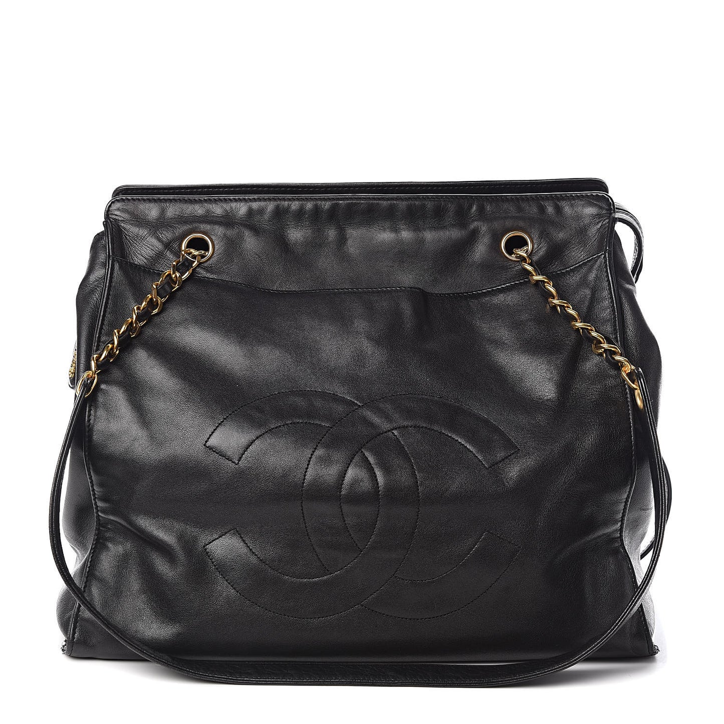 Lambskin CC Shoulder Bag Black