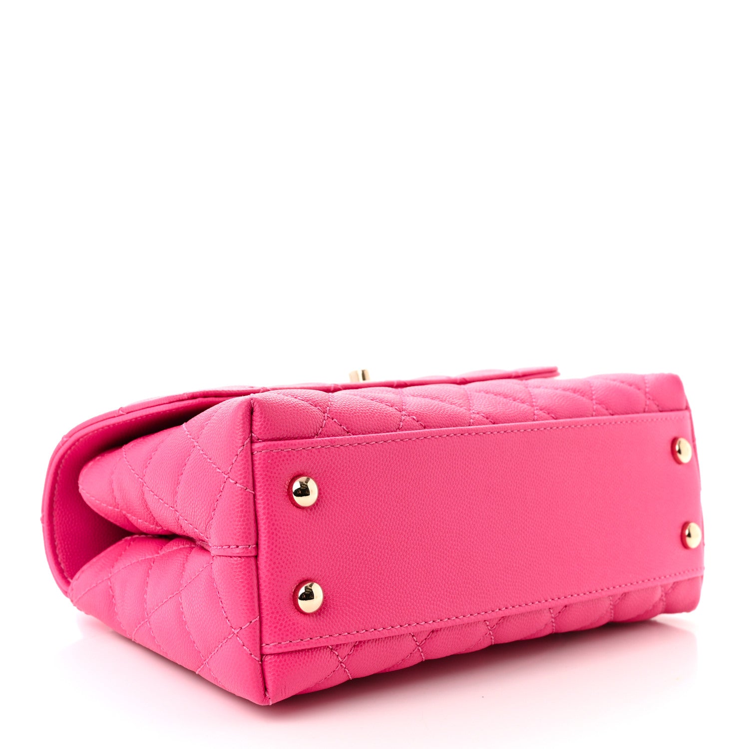 Chanel Caviar Quilted Mini Coco Handle Flap Rose 4 of 12