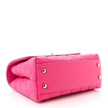Chanel Caviar Quilted Mini Coco Handle Flap Rose 4 of 12