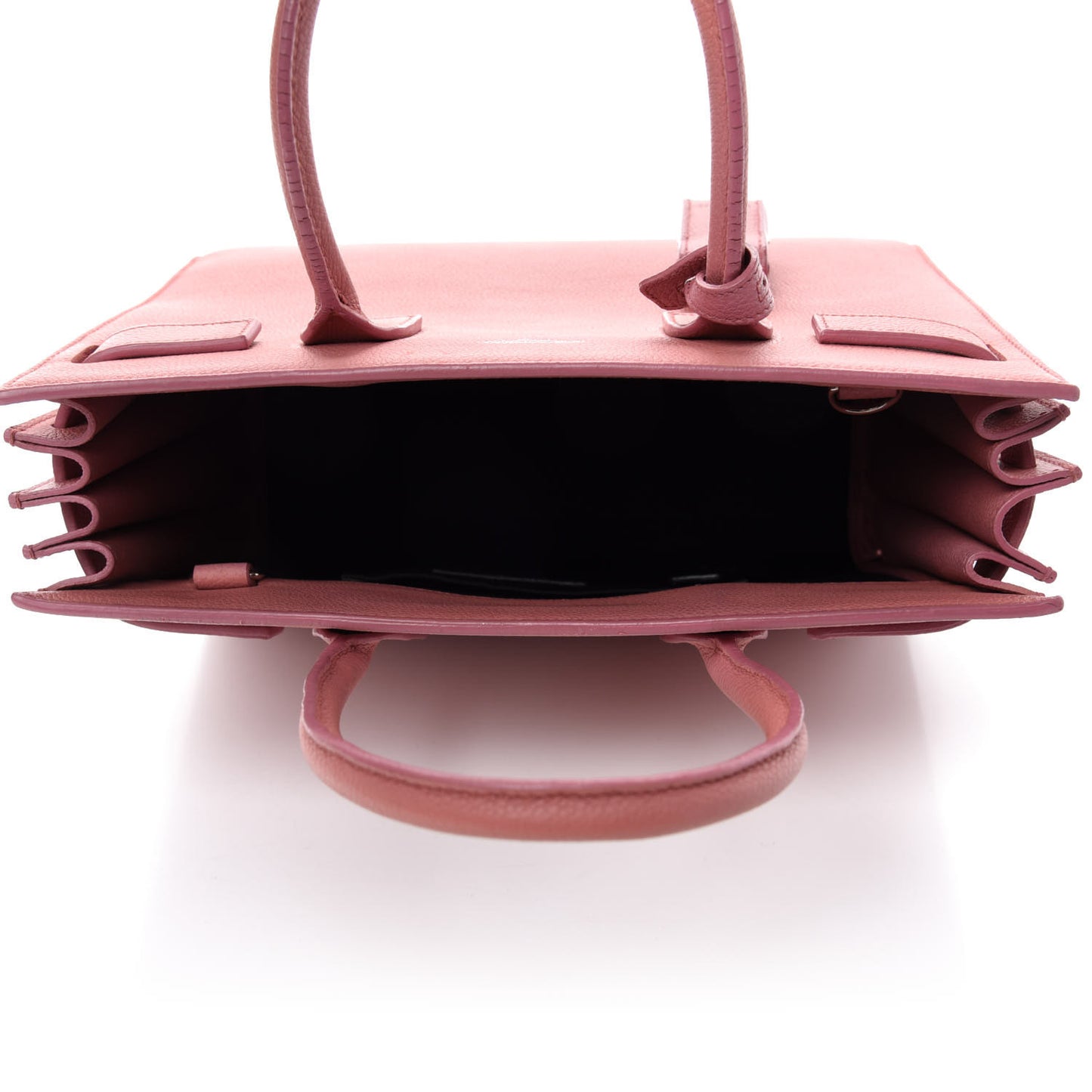 Grained Calfskin Baby Sac De Jour Dark Rose