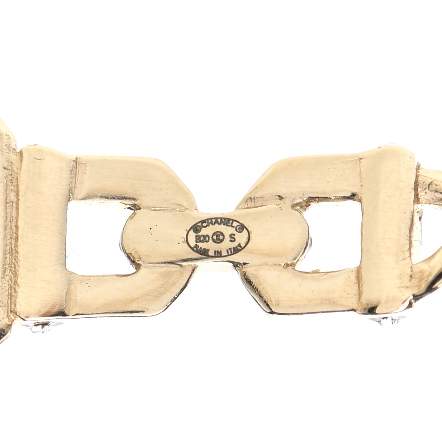 Chanel Crystal CC Vendome Hoop Earrings Gold 4 of 5