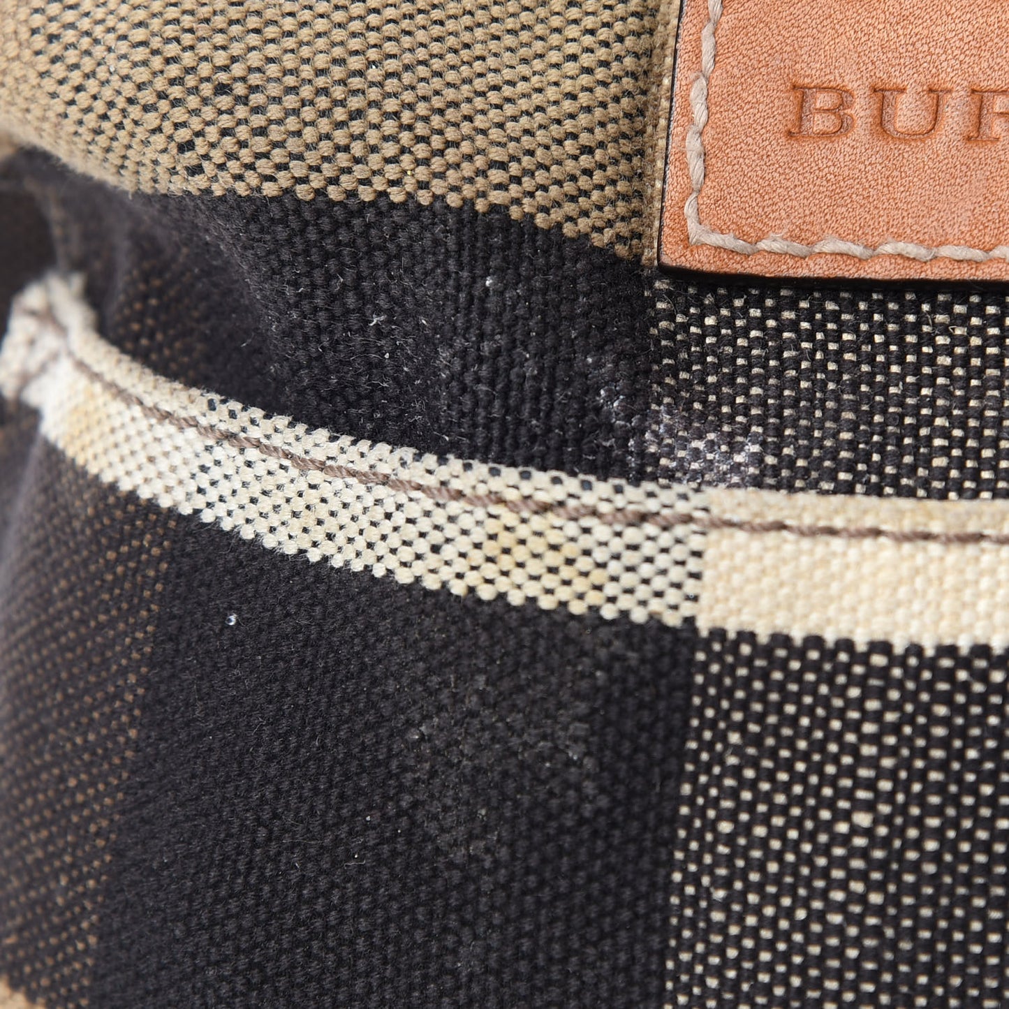 Canvas Mega Check Medium Ashby Hobo Saddle Brown