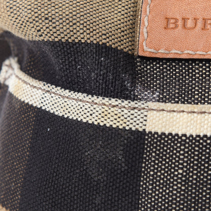 Burberry Canvas Mega Check Medium Ashby Hobo Saddle Brown 15 of 18