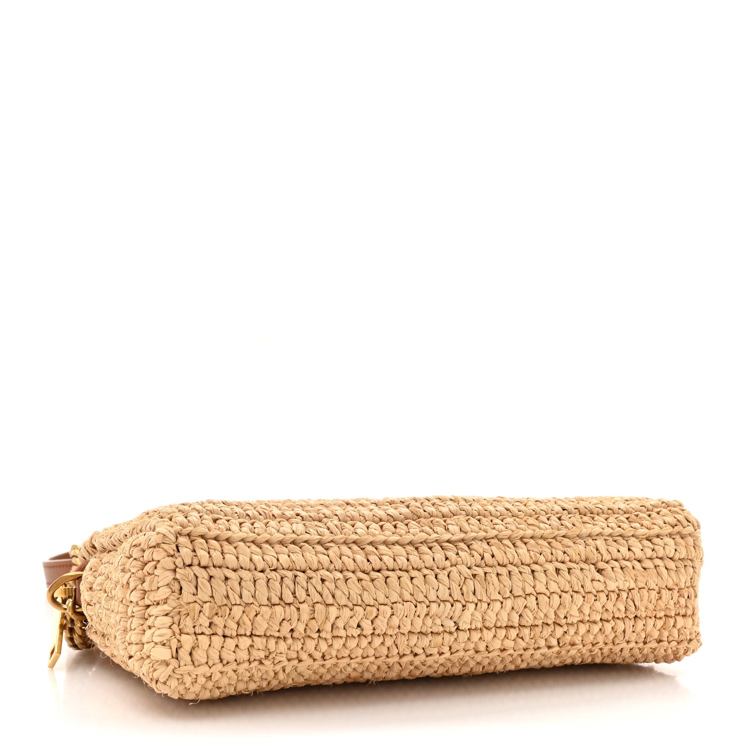 Saint Laurent Raffia Calfskin Gaby Crossbody Bag Natural Brick 4 of 11