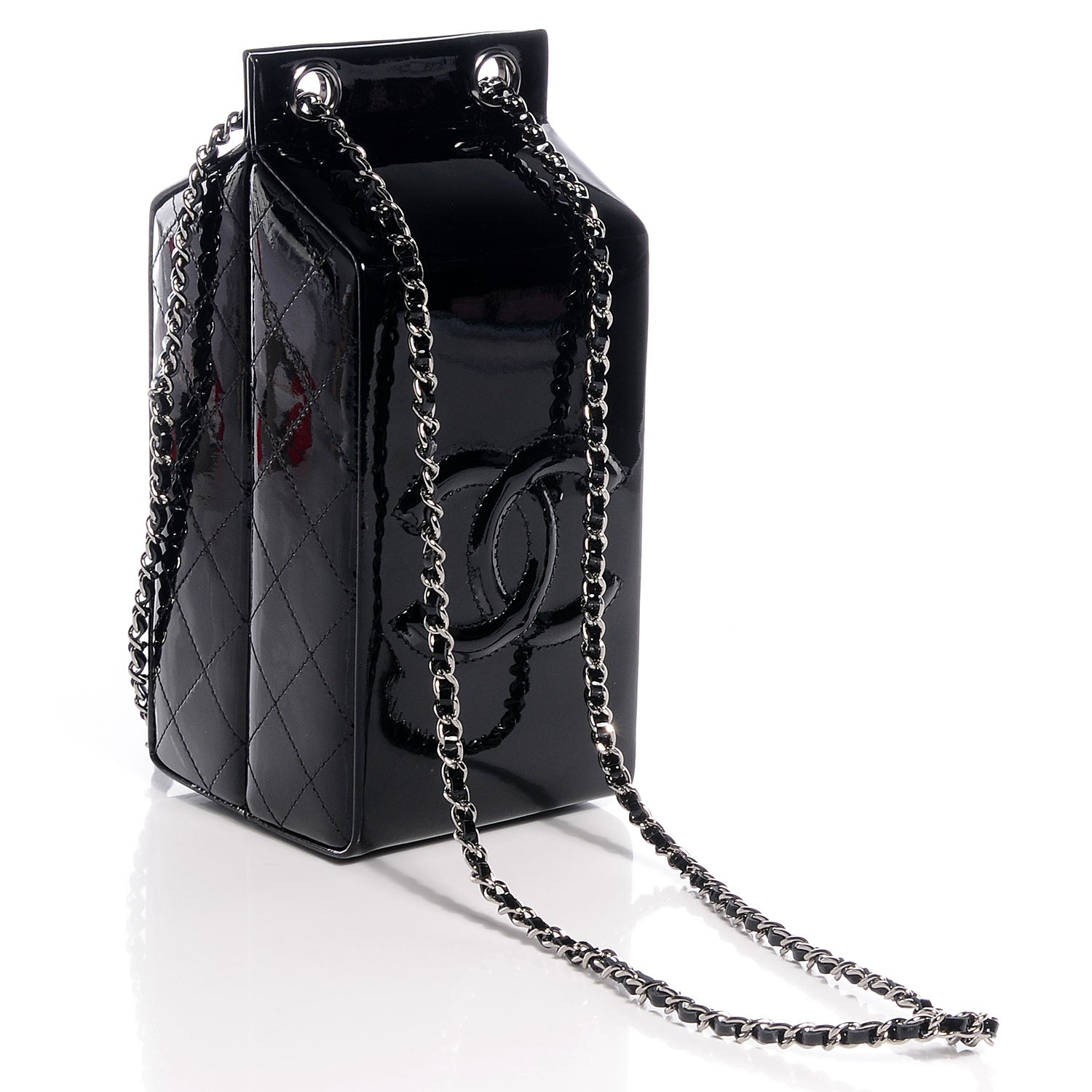 Chanel Patent Milk Carton Bag Black 3 of 9