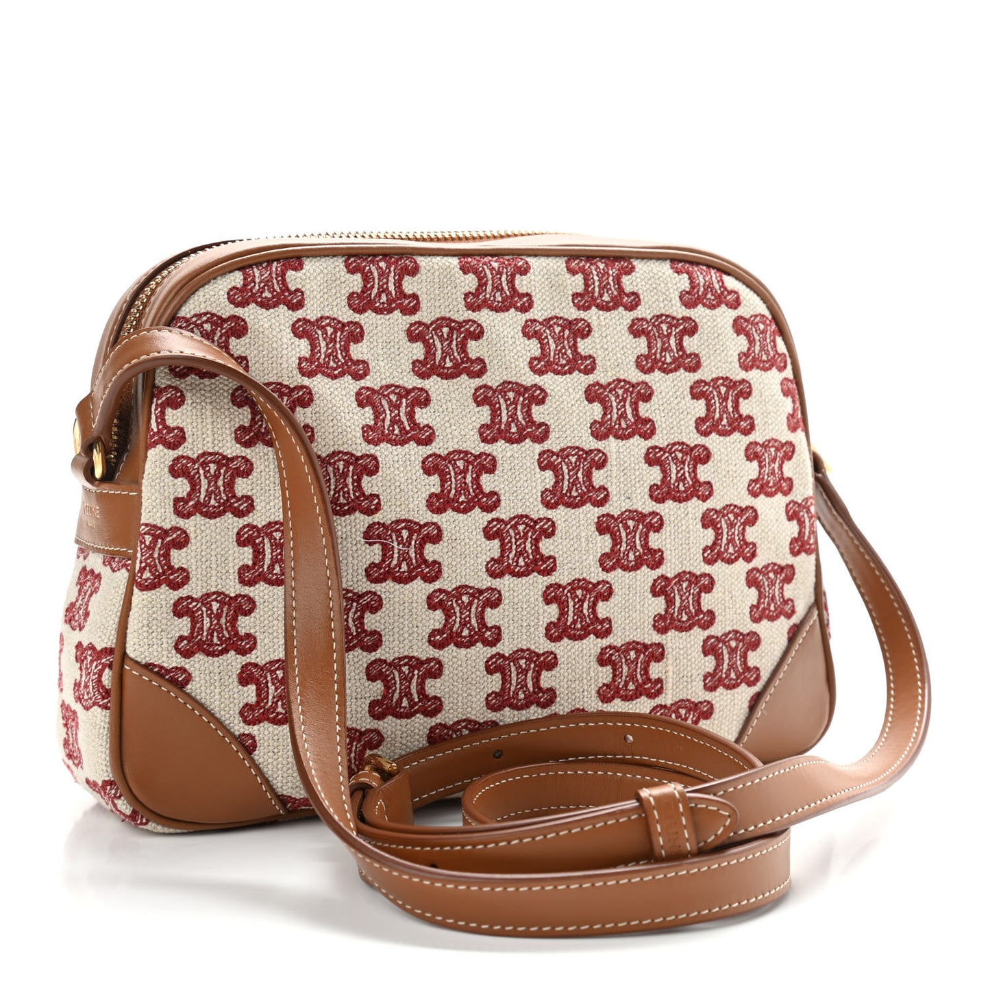 Triomphe Canvas Small Camera Bag Fox Red