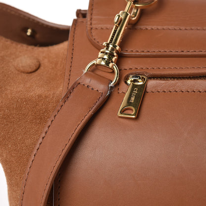 Celine Natural Calfskin Suede Medium Trapeze Tan 16 of 19