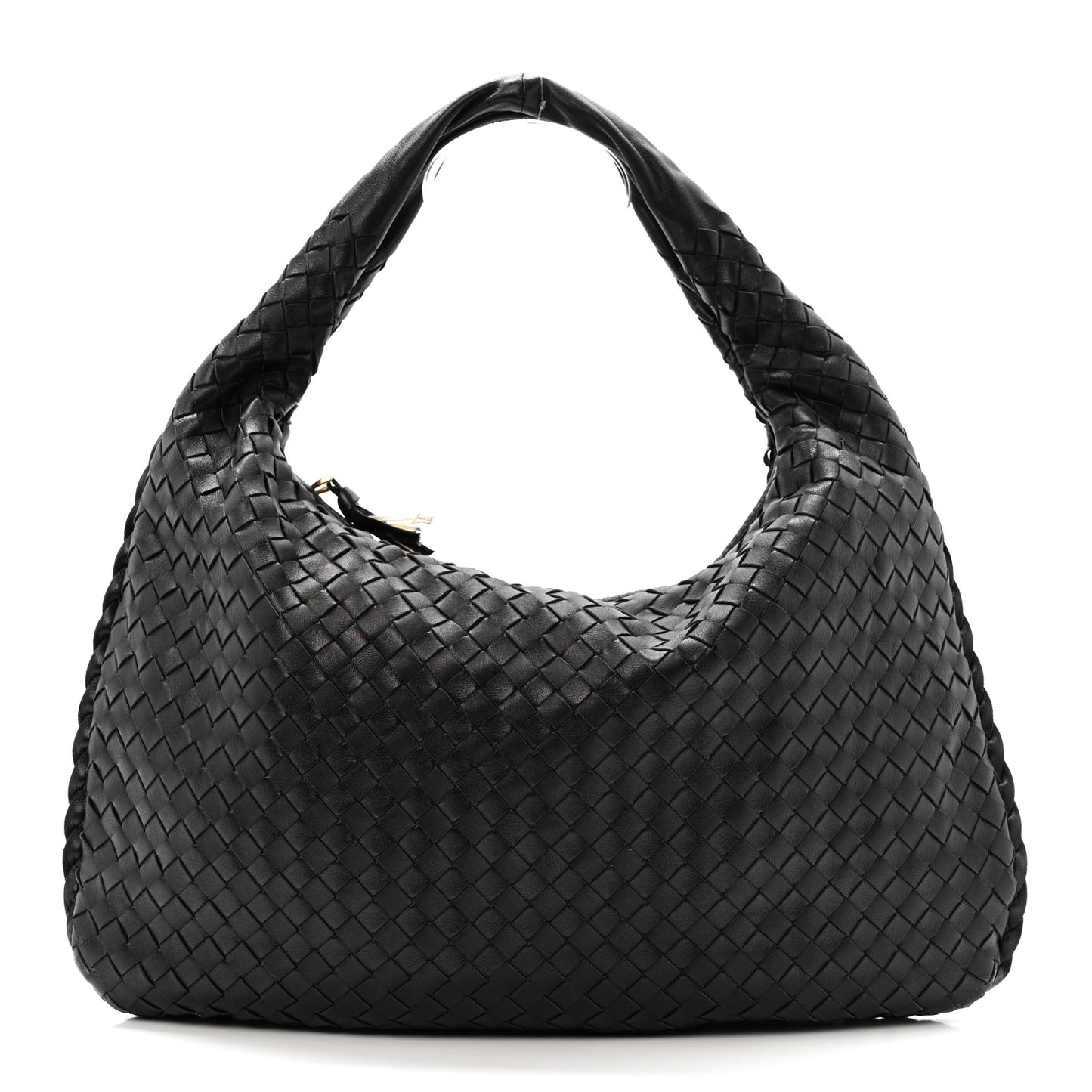 Nappa Intrecciato Medium Veneta Hobo Black