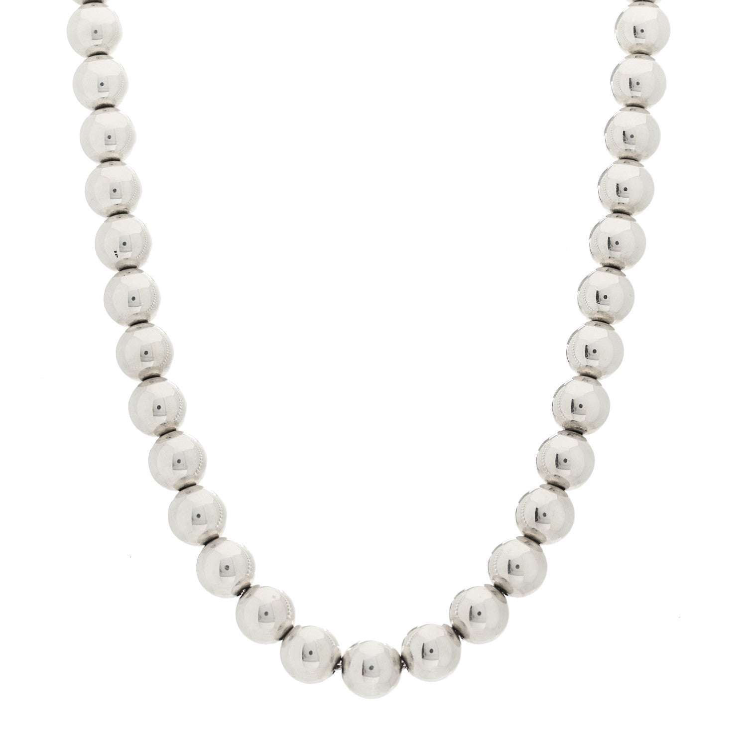 Tiffany Sterling Silver 10mm Hardwear Ball Necklace 1 of 6