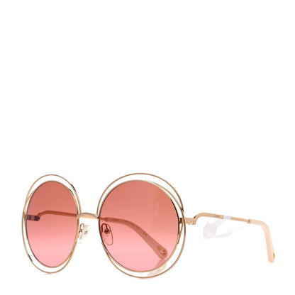 Chloe Metal Oversized Round Carlina Oversized Round Sunglasses CE114SD Gold 1 of 7