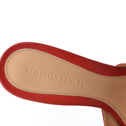 Bottega Veneta Lambskin Stretch Mule Sandals 38 Bright Red 8 of 8