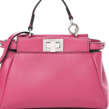Fendi Nappa Micro Peekaboo Iconic Satchel Magenta 8 of 12