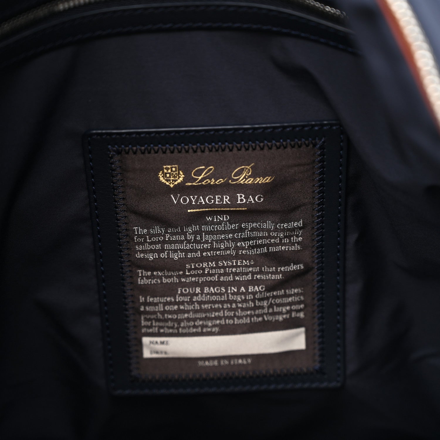 Loro Piana Nylon Voyager Wind Grande Duffle Bag Navy 5 of 10