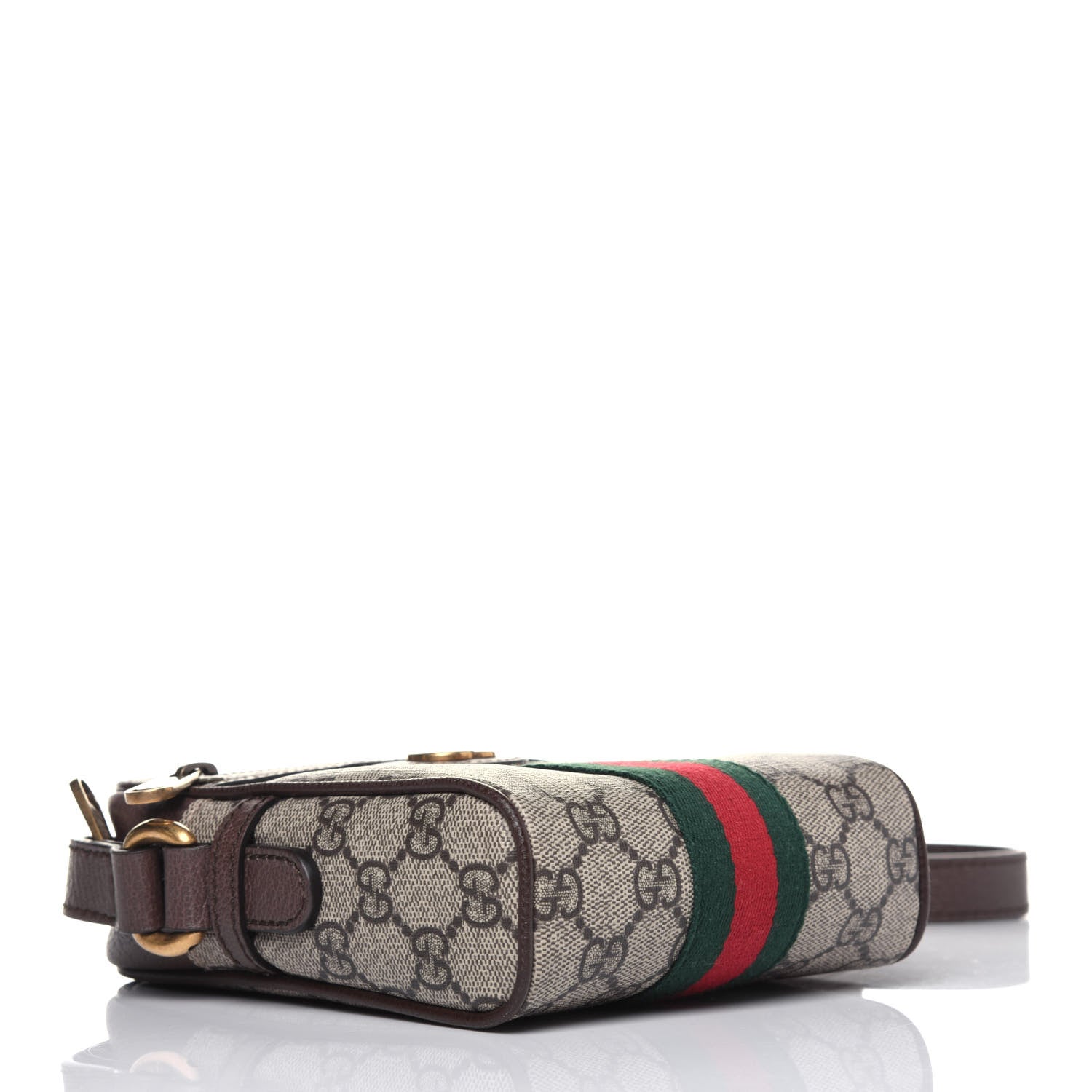 Gucci GG Supreme Monogram Web Mini Ophidia Messenger Brown 5 of 11