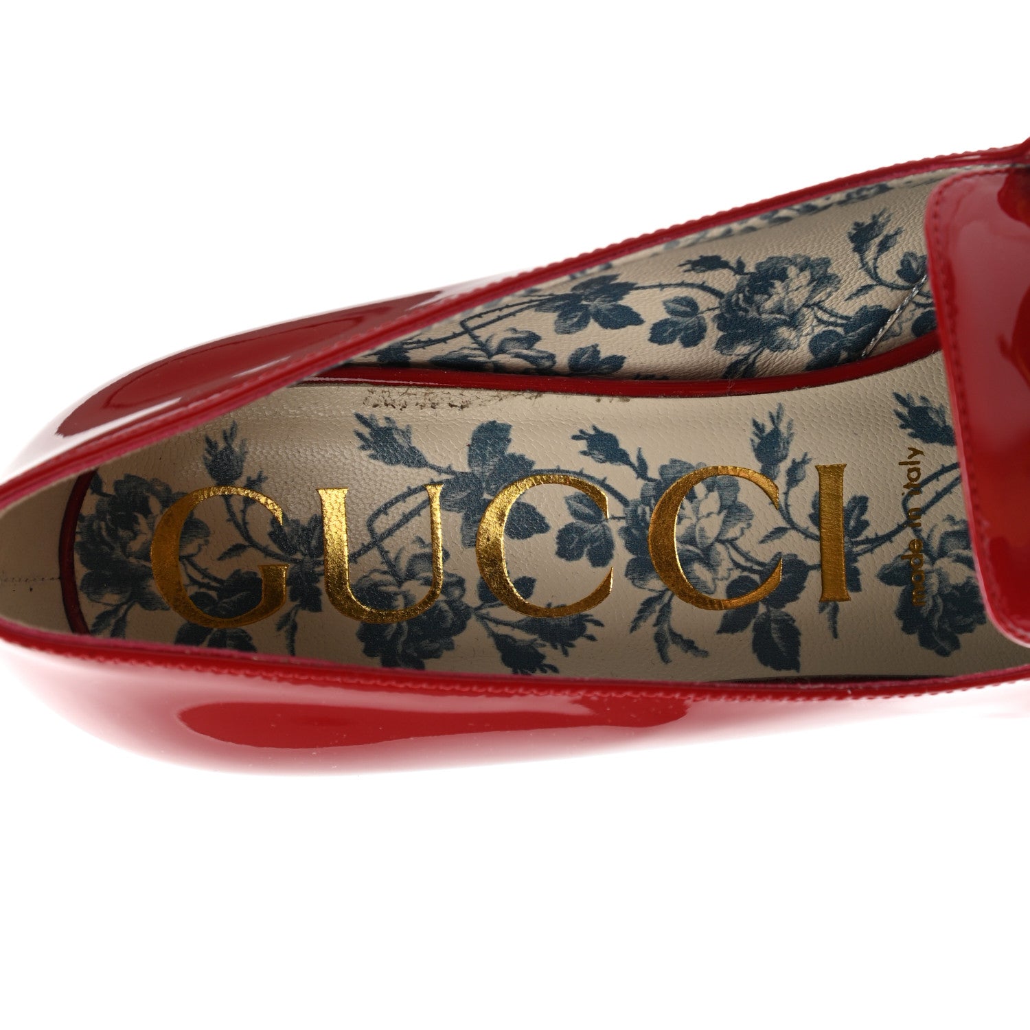 Gucci Vernice GG Victoire 55mm Loafer Pumps 38 Hibiscus Red 7 of 9