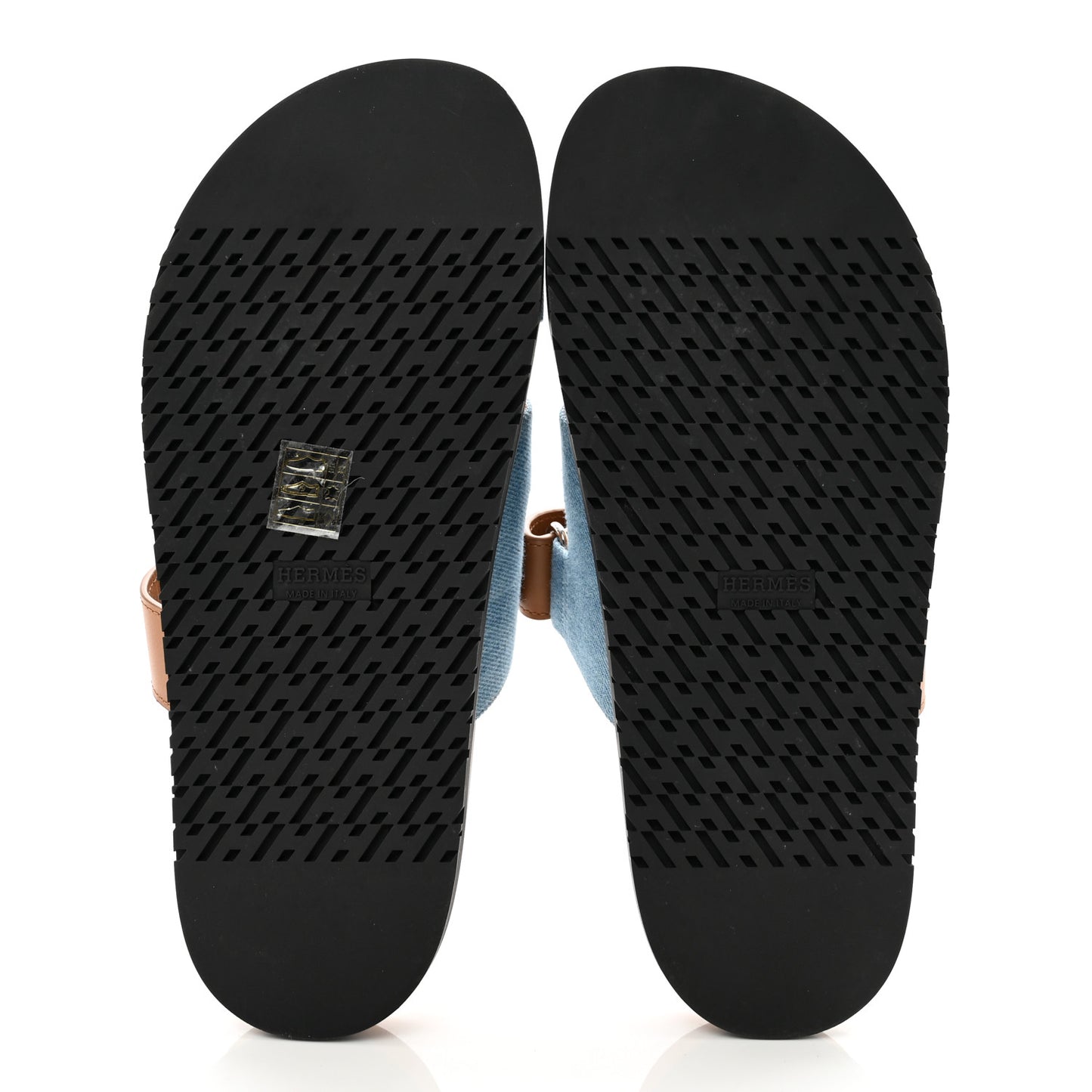 Denim Calfskin Womens Chypre Sandals 40.5 Bleu Clair Naturel