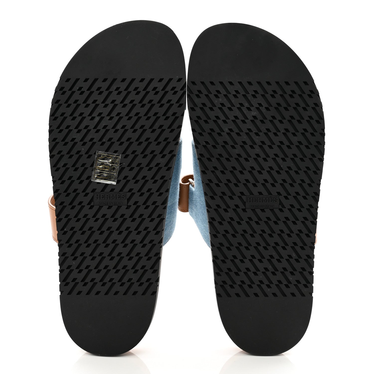 Hermes Denim Calfskin Womens Chypre Sandals 40.5 Bleu Clair Naturel 6 of 9