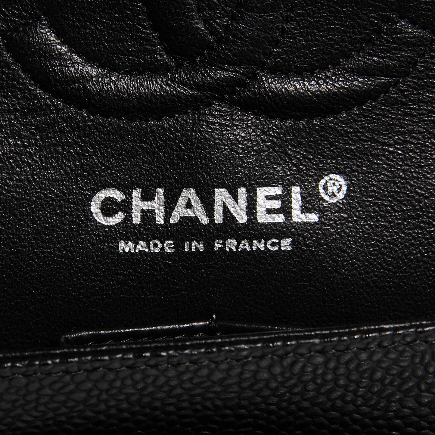 Caviar Quilted Small Double Flap Black