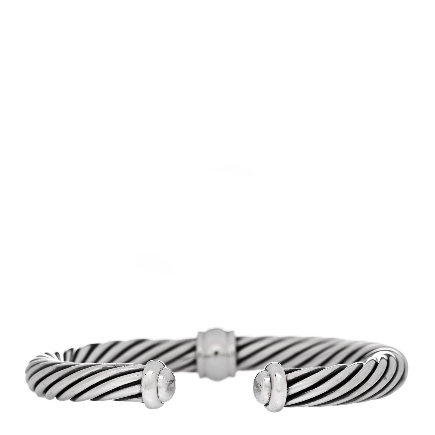 Sterling Silver Black Diamond 7mm Cable Classics Single Station Bracelet