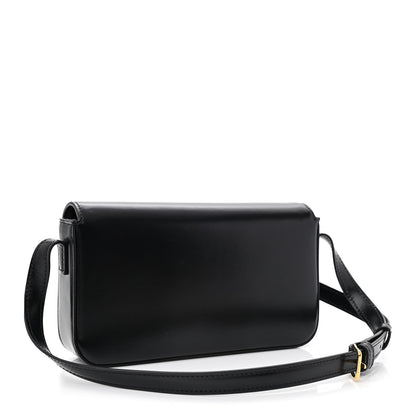 Celine Shiny Calfskin Triomphe Shoulder Bag Black 2 of 15