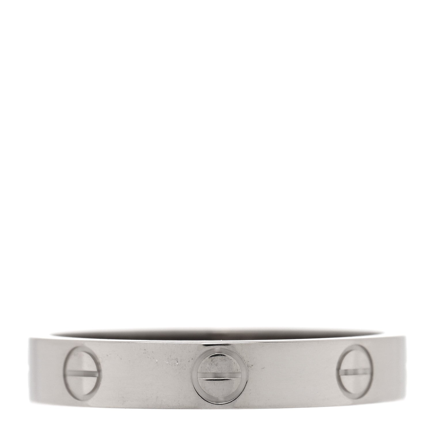 Cartier 18K White Gold 3.5mm LOVE Wedding Band Ring 57 8 1 of 4
