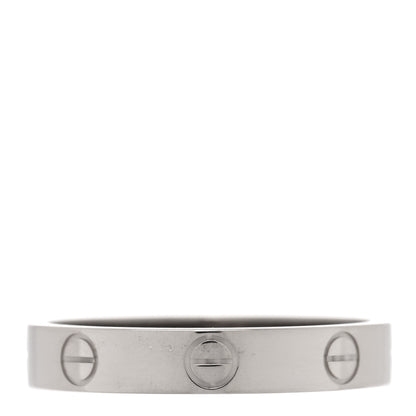 Cartier 18K White Gold 3.5mm LOVE Wedding Band Ring 57 8 1 of 4