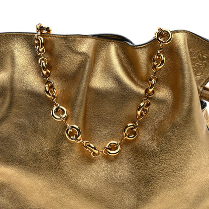 Loewe Metallic Calfskin Mini Chain Flamenco Knot Clutch Gold 7 of 9