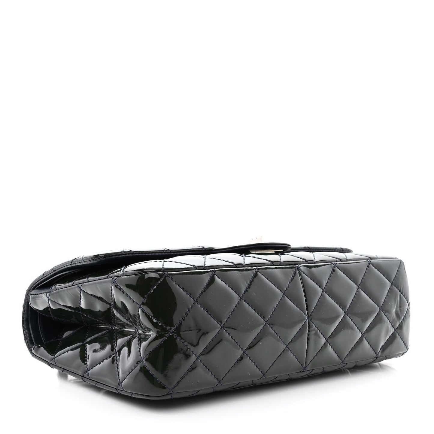 Patent Calfskin Quilted 2.55 Reissue 227 Flap Dark Blue