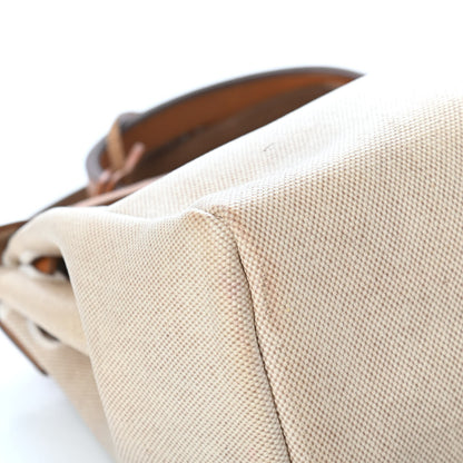 Hermes Toile Vache Calfskin Herbag 30 PM Natural 10 of 16