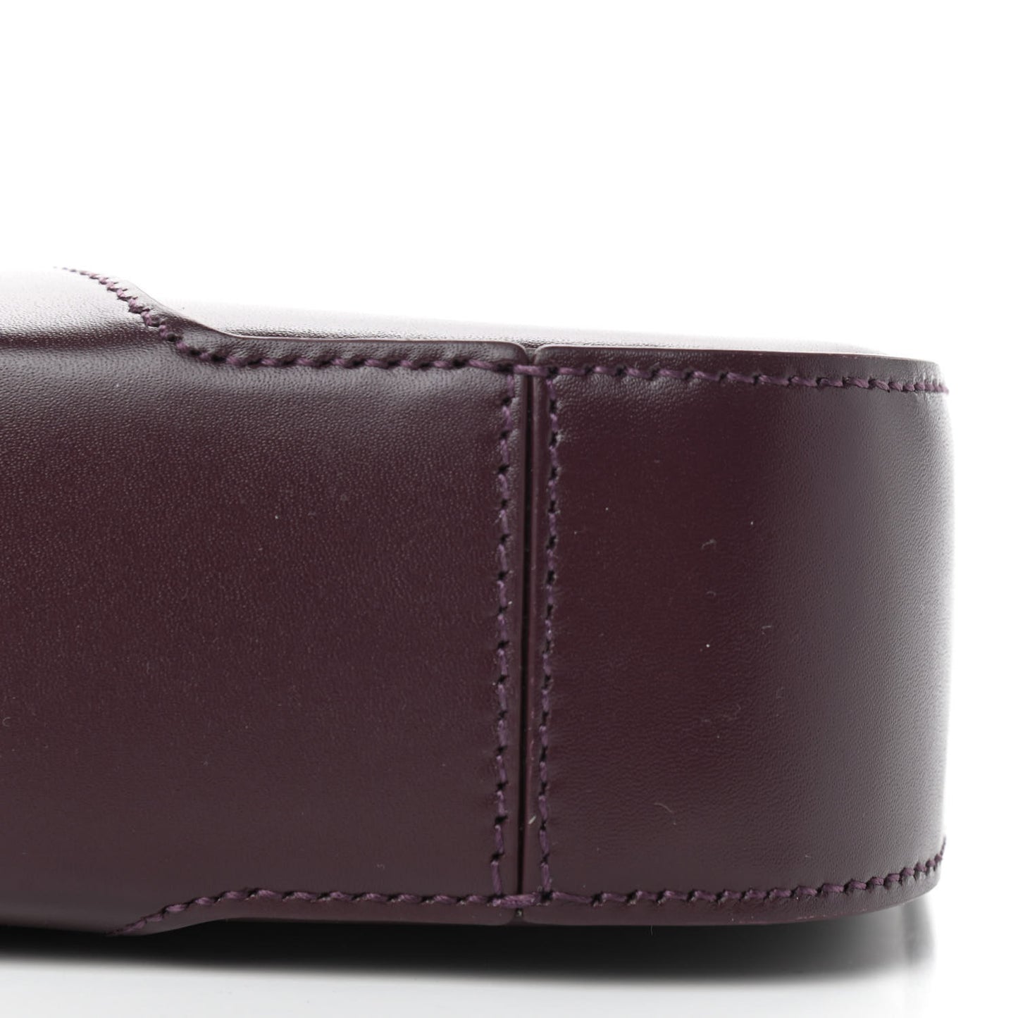 Smooth Calfskin TB Shoulder Bag Deep Maroon