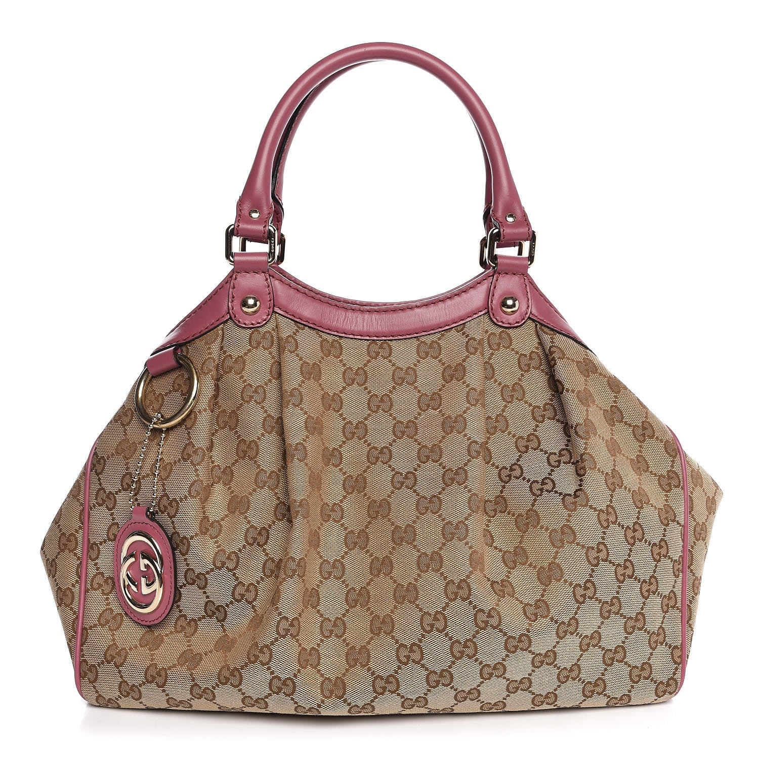 Gucci Monogram Margaux Calfskin Medium Sukey Tote Beige Ebony Vintage Rose 1 of 7