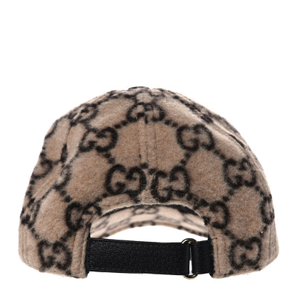 Gucci Covered Wool GG Monogram Baseball Hat L Beige Ebony 5 of 8