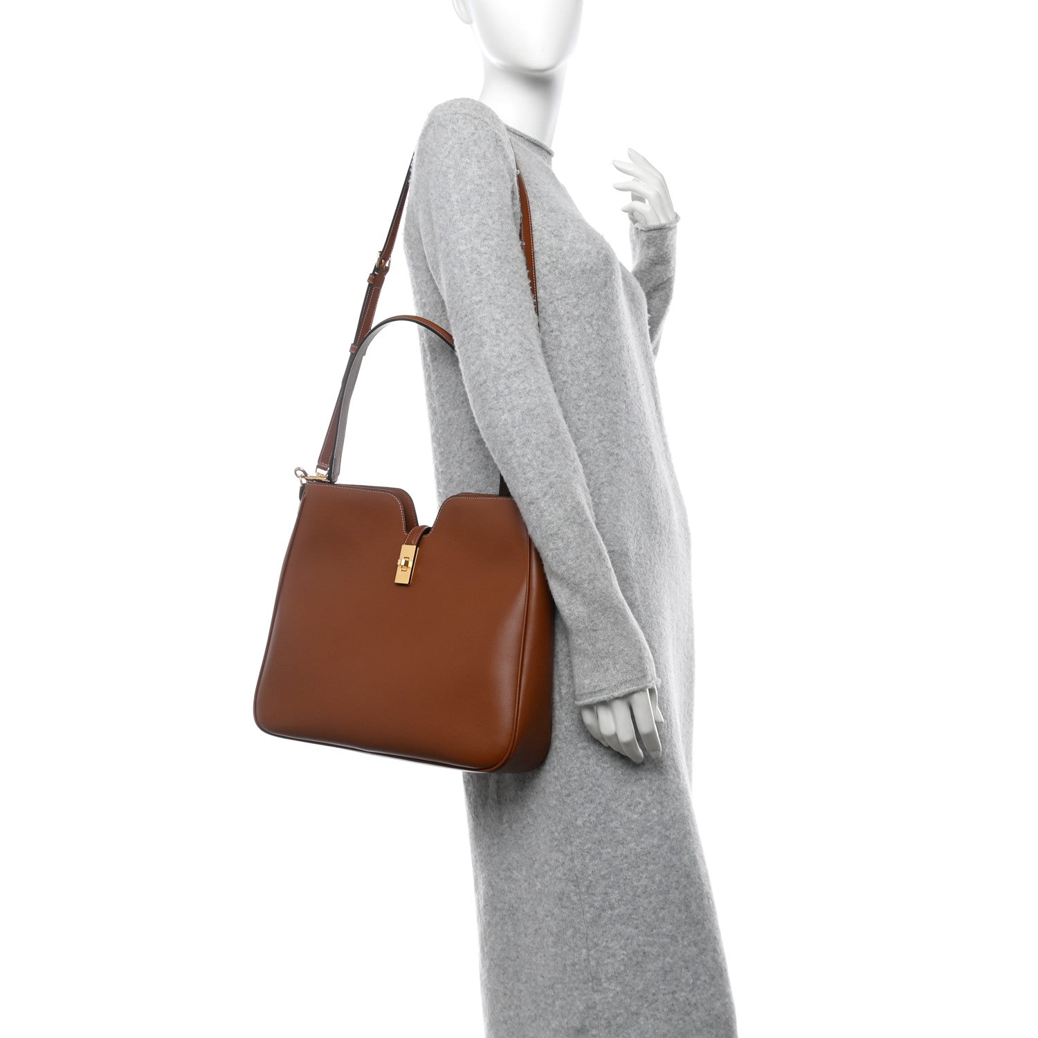 Celine Smooth Calfskin Medium Camille 16 Soft Bag Tan 2 of 12