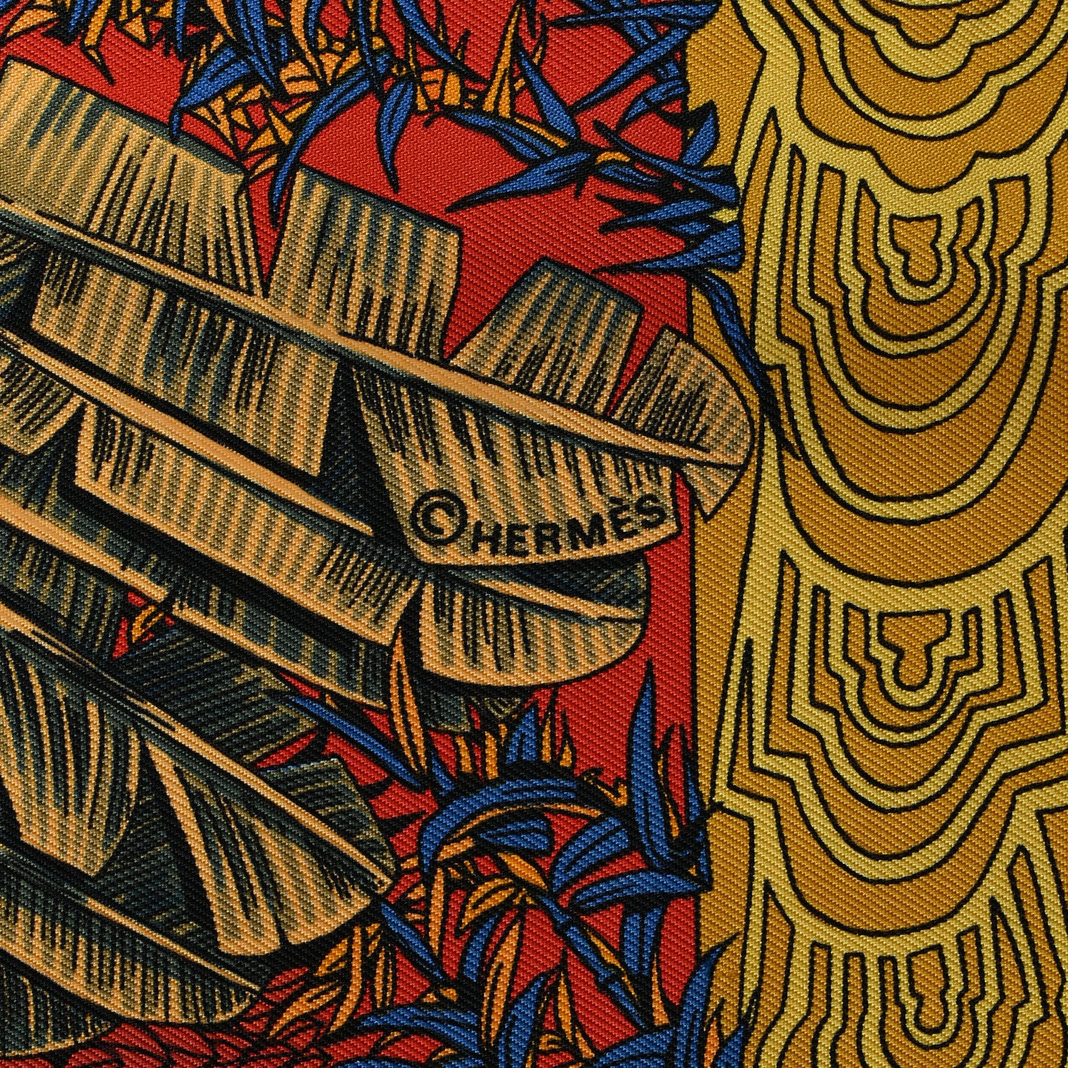 Hermes Silk Les Legendes de L'Arbre Scarf 90 4 of 5