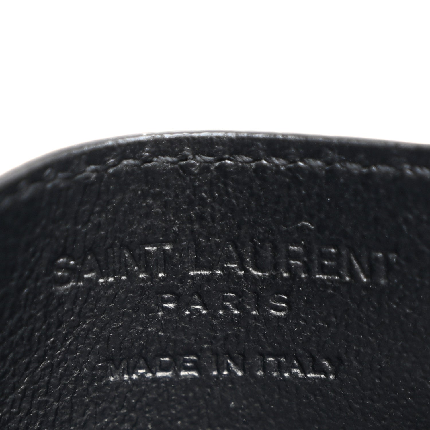 Saint Laurent Calfskin Leopard Print Card Case Manto Naturale 6 of 7