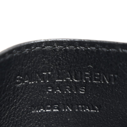 Saint Laurent Calfskin Leopard Print Card Case Manto Naturale 6 of 7