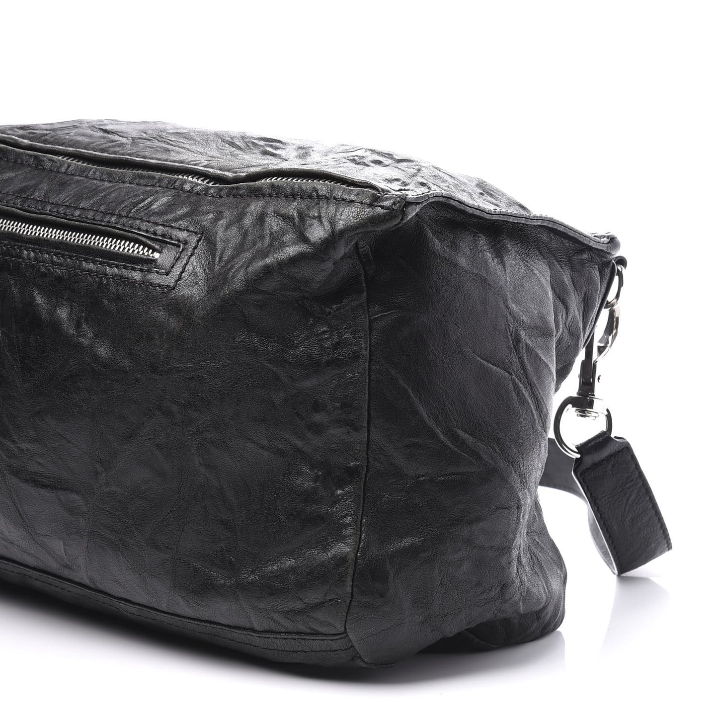 Tumbled Sheepskin Medium Pandora Bag Black