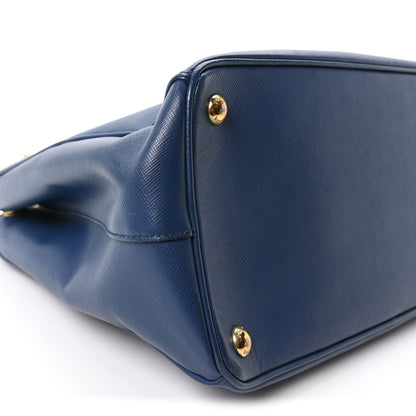 Prada Saffiano Lux Medium Galleria Double Zip Tote Blue 9 of 10
