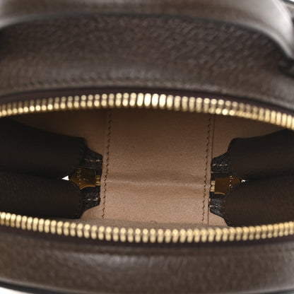 Gucci GG Supreme Monogram Top Handle Web Mini Ophidia Round Shoulder Bag Brown 5 of 11