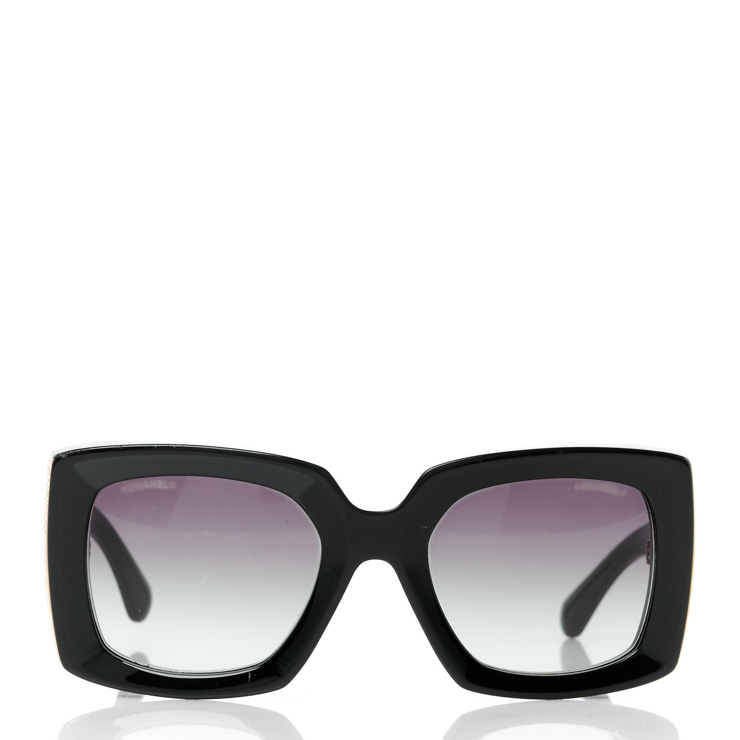 Chanel Acetate Rectangle Sunglasses 5435 Black 2 of 8