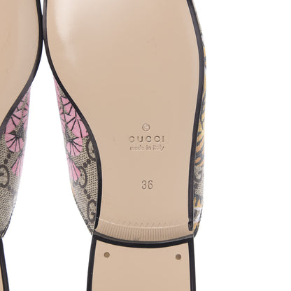 Gucci GG Supreme Monogram Bengal Womens Princetown Slippers 36 Beige Crop Pink 7 of 9