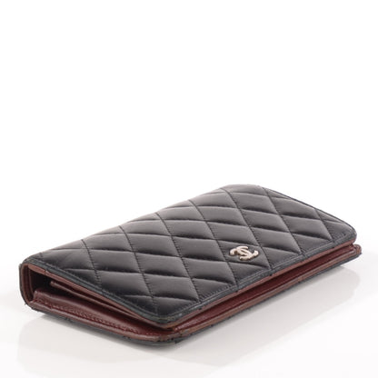Chanel Lambskin Quilted Yen Wallet Black 4 of 9