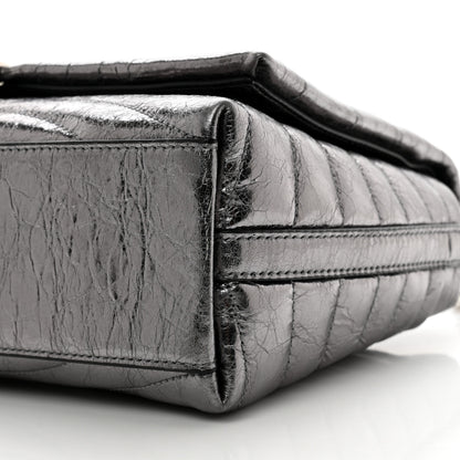 Givenchy Metallic Soft Calfskin 4G Embossed Medium Shoulder Bag Silver 9 of 9