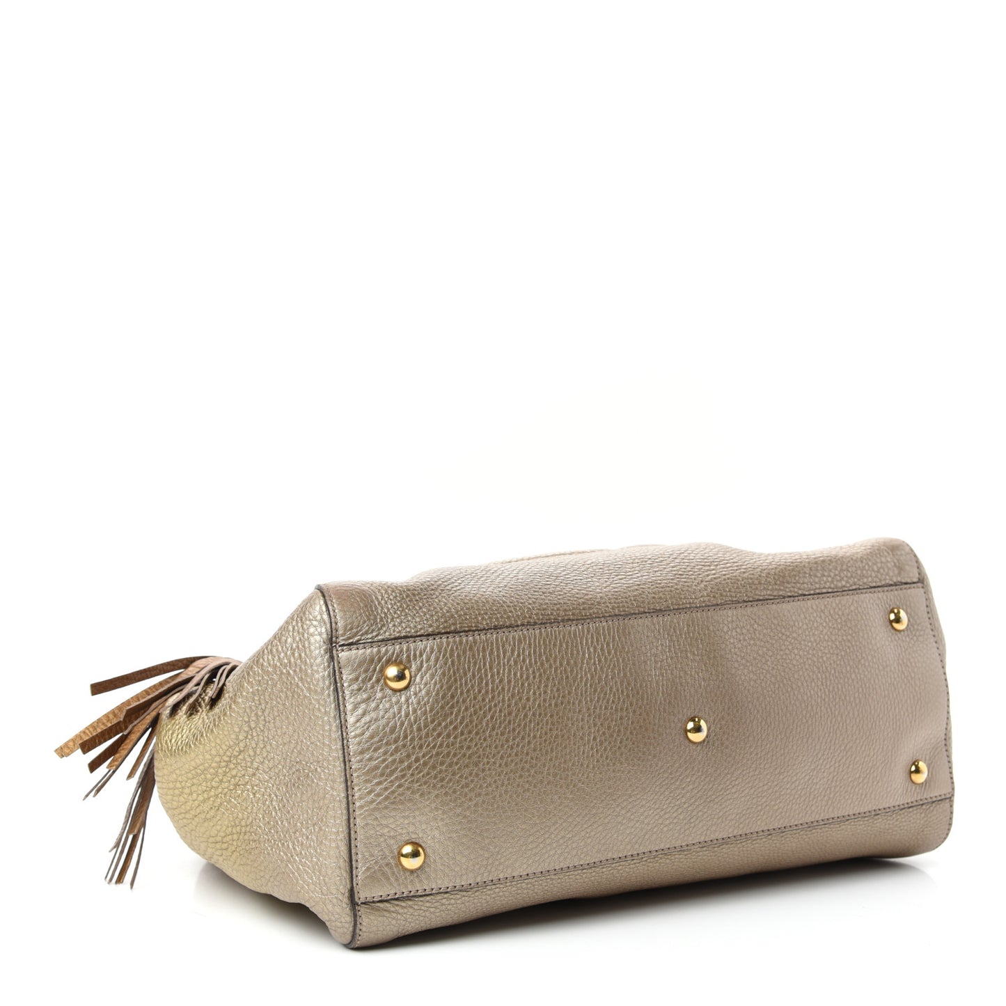 Metallic Pebbled Calfskin Medium Soho Shoulder Bag Gold Ombre