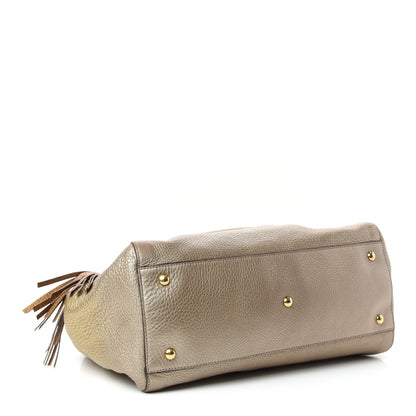 Gucci Metallic Pebbled Calfskin Medium Soho Shoulder Bag Gold Ombre 4 of 10