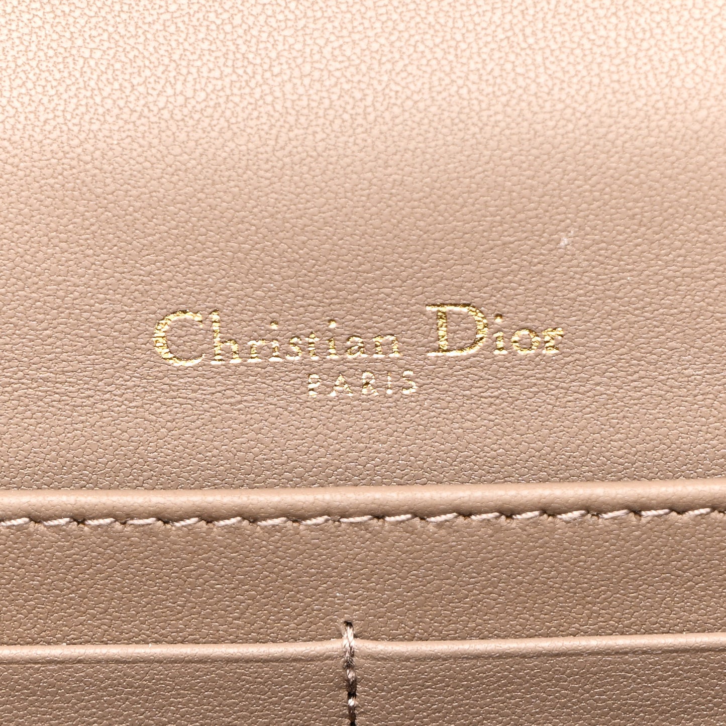 Lambskin Cannage Chain My Dior Daily Chain Pouch Warm Taupe