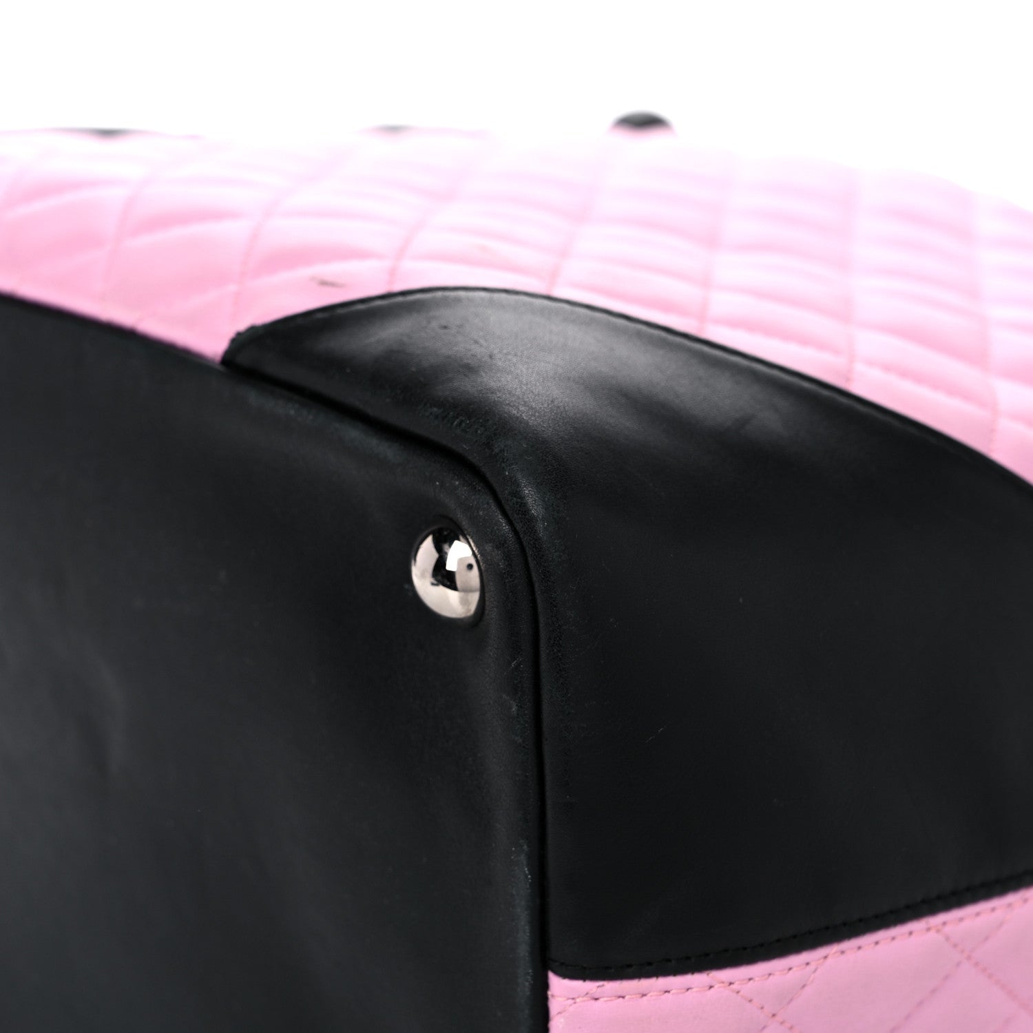 Chanel Calfskin Quilted Large Cambon Tote Pink Black 9 of 22